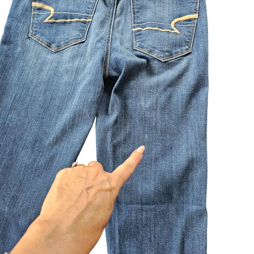 American Eagle Women's Super Hi Rise Jegging jeans medium blue size 4R - Picture 4 of 7